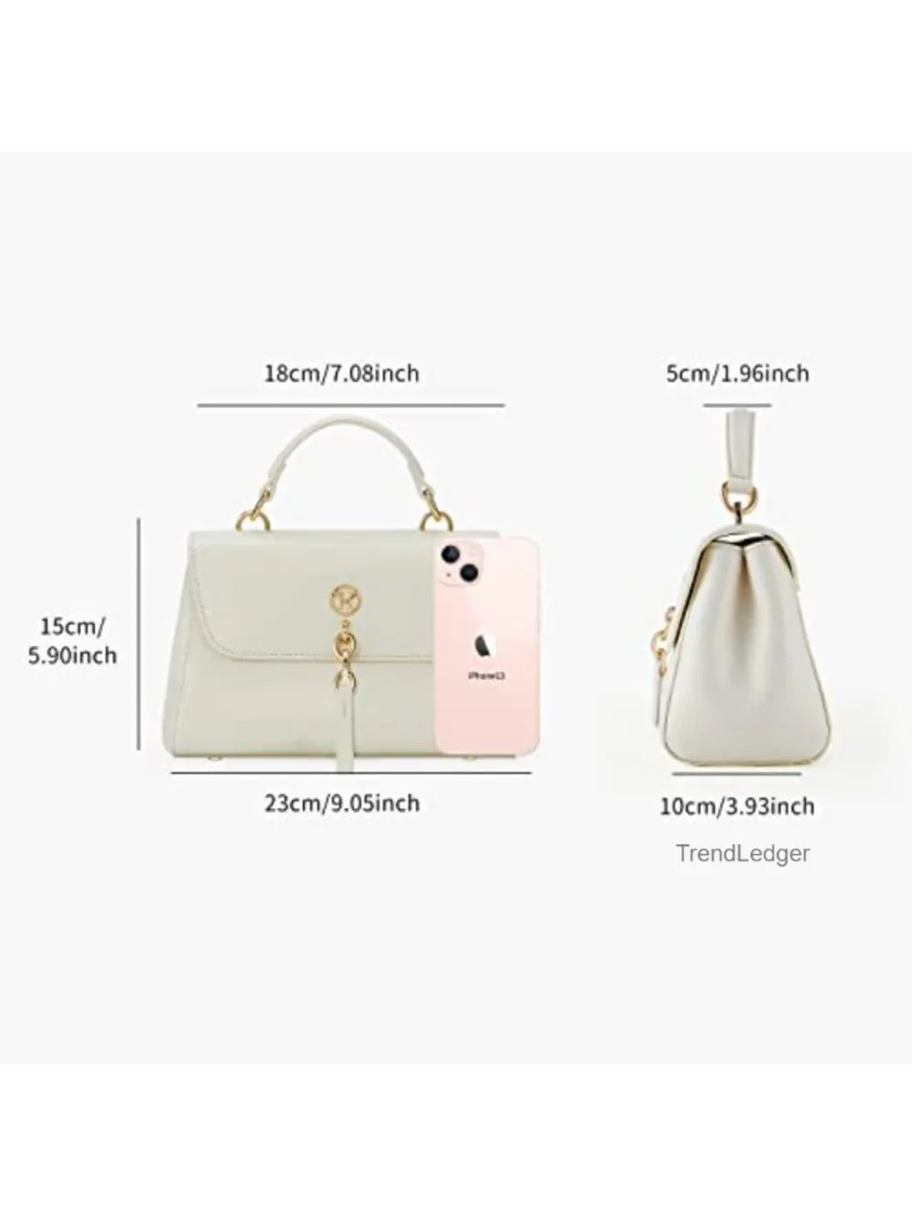 Small PU Leather Satchel Crossbody Bag Top Handle